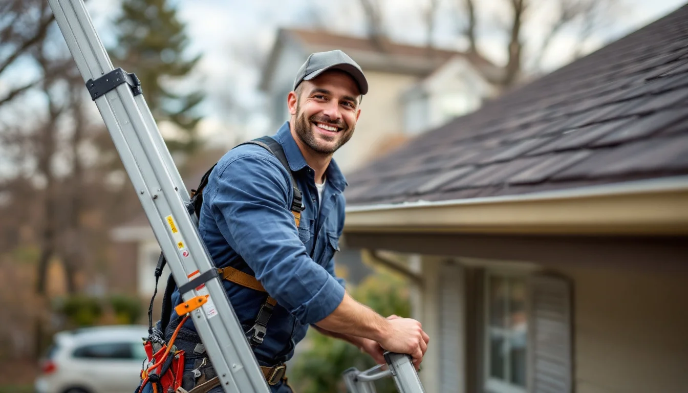Lancaster Seamless Gutters team with homeowner